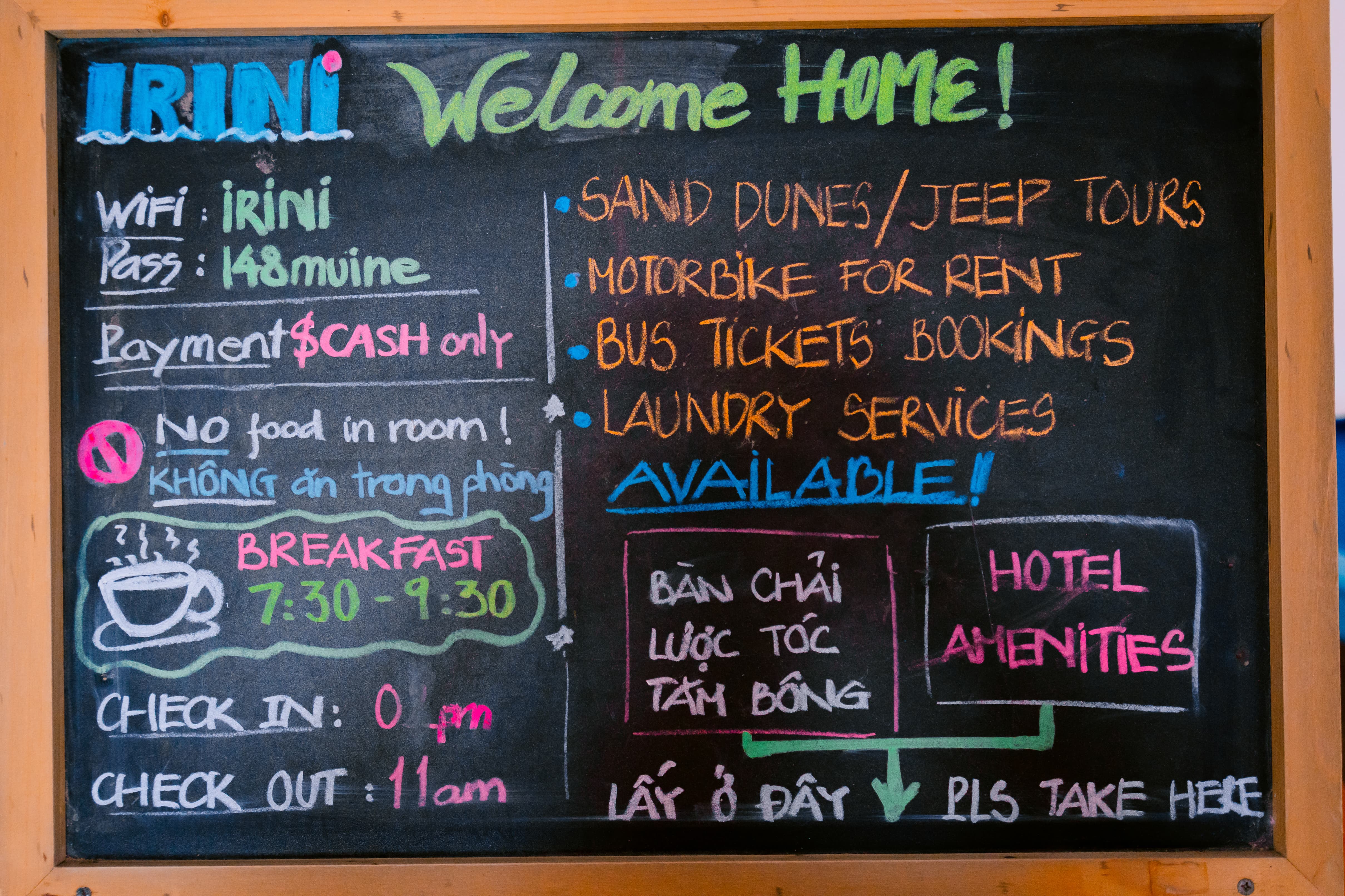 Tiện nghi IRINI Boutique Homestay Mui Ne